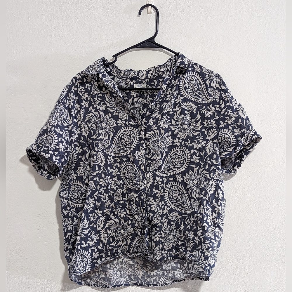 100% linen button up shirt